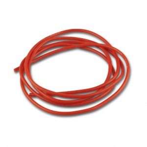 Cavo elettrico sez. 0,75 guaina rossa silicone 1 metro  Art. RC600160