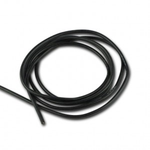 Cavo elettrico sez.0,75guaina nera in silicone 1m  RC600161