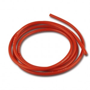 Cavo elettrico sez. 2,50 guaina rossa in silicone 1m  Art. RC600164