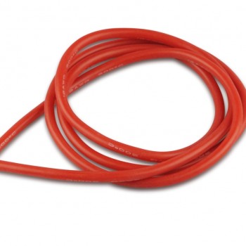 Cavo elettrico sez.4,00 guaina in silicone rosso 1m  Art. RC600166